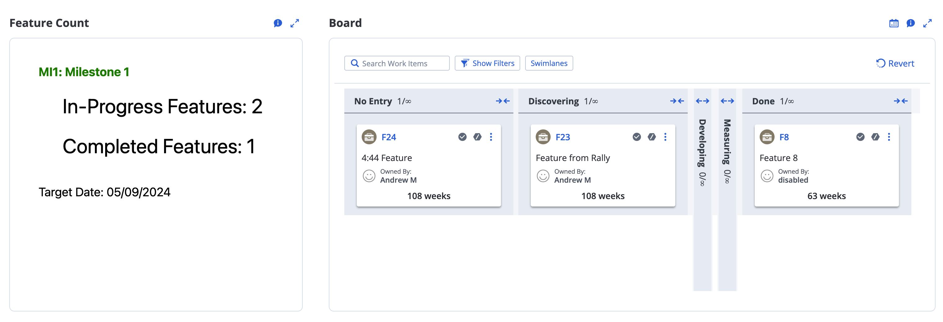 Query Counter view filter substitutions example